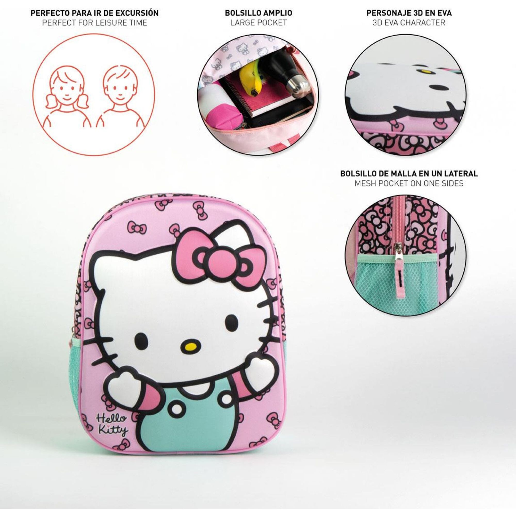 Mochila Infantil 3D Hello Kitty