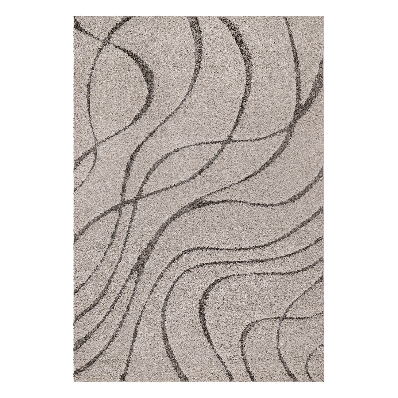 Tapis shaggy tissé motif géométrique DASO