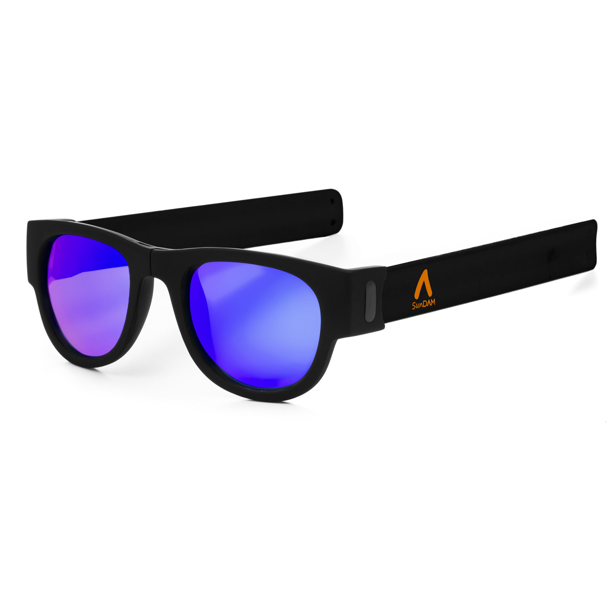 Occhiali da sole sportivi con lenti a specchio pieghevoli e arrotolabili UV400