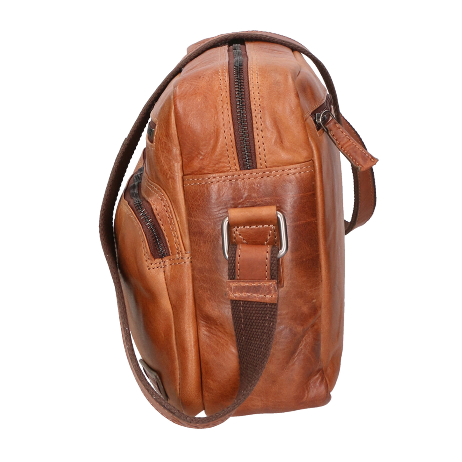 Borsa a tracolla unisex In Vera pelle Made in India 31x23x11 cm