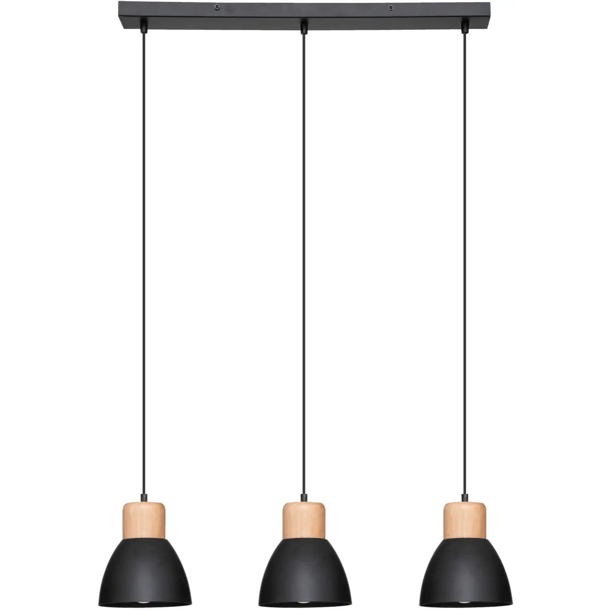 Suspension "Desy" métal noir L64cm