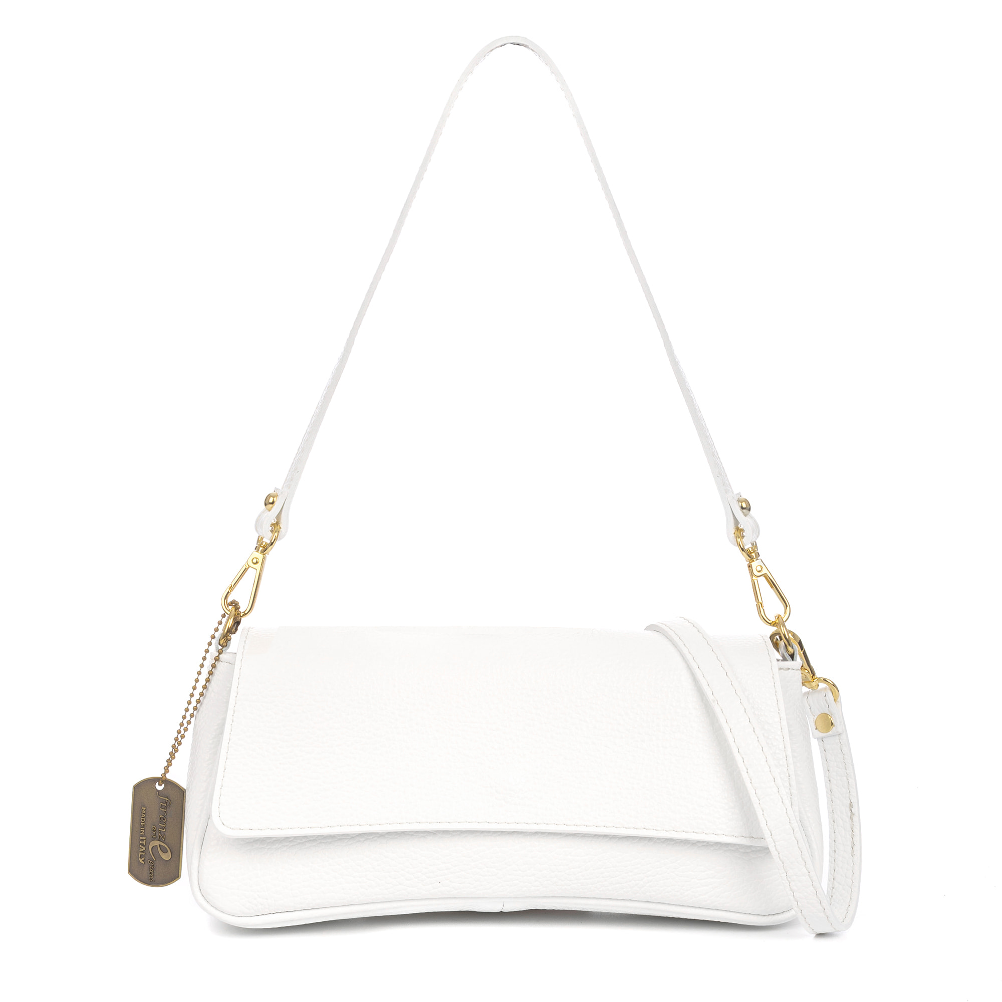 Borsa a tracolla Azzanello baguette donna. Vera pelle Dollaro.