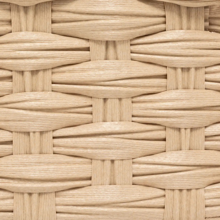 Panier "Tresse"effet bois naturel 3L