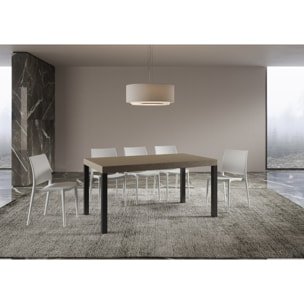 Mesa extensible 80x160/244 cm Everyday Gris Paloma estructura Antracita