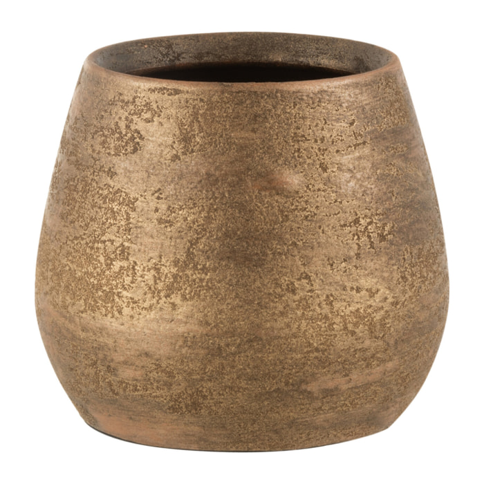 J-Line cache-pot Irrégulier Rugueux - céramique - or - medium - Ø 20 cm