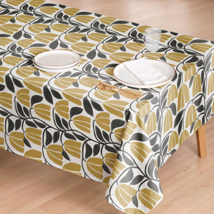 Nappe imprimée anti-taches NEKANE MUSTARD