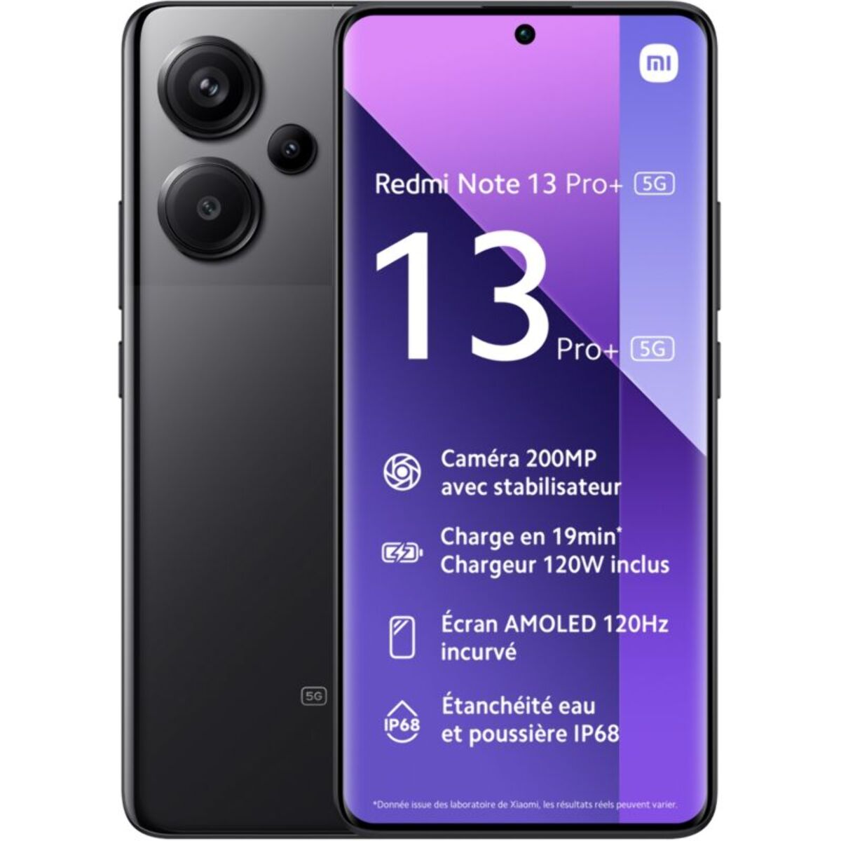 Smartphone XIAOMI Redmi Note 13 Pro Plus 256Go Noir 5G