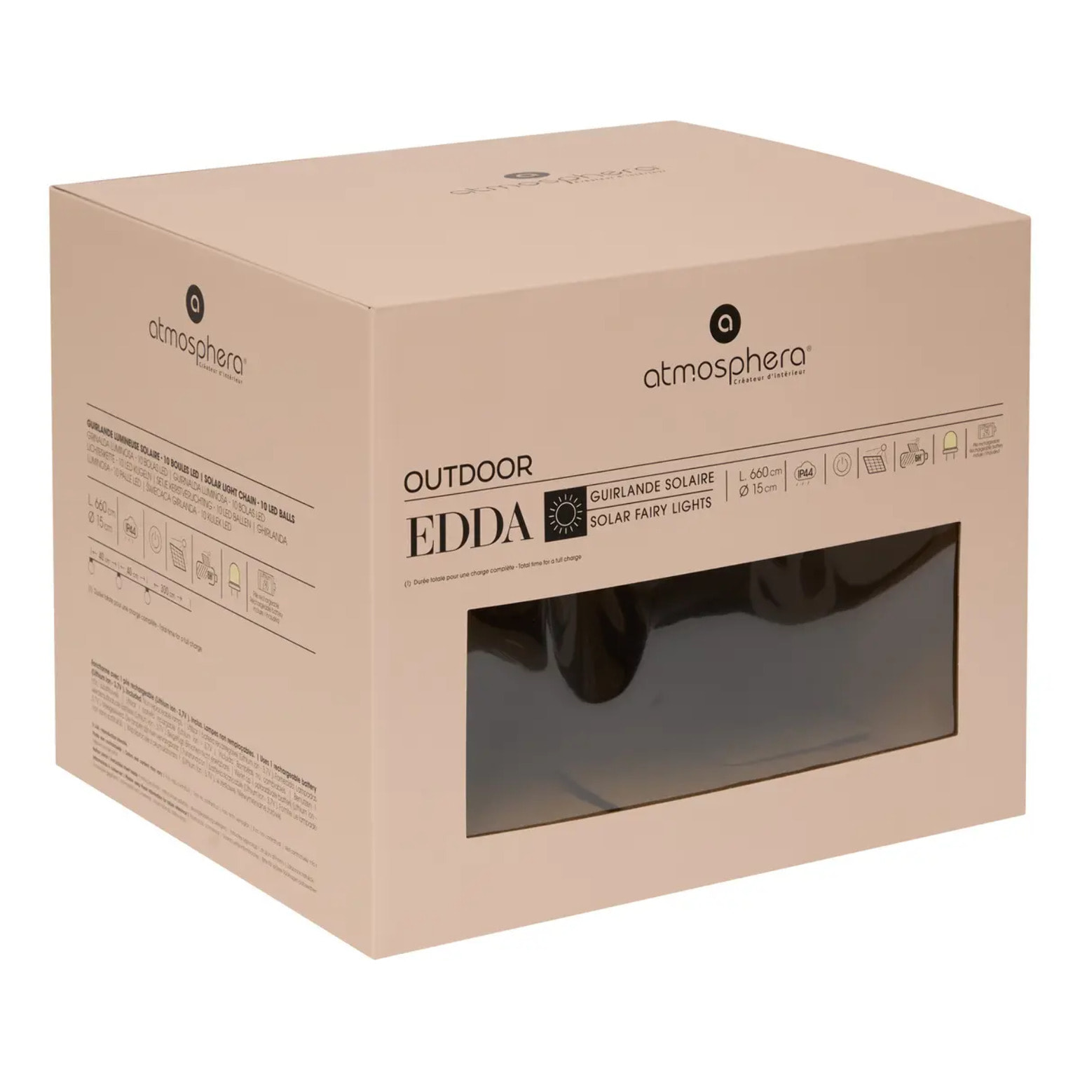 Guirlande d'extérieur Batterie Edda 10 boules L660cm