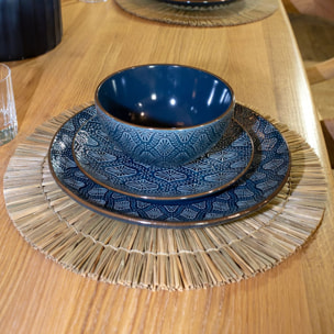 Lot de 4 set de table en raphia 38cm PAROS