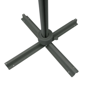 Parasol déporté rectangulaire inclinable Melhia 4x3 m vert laurier