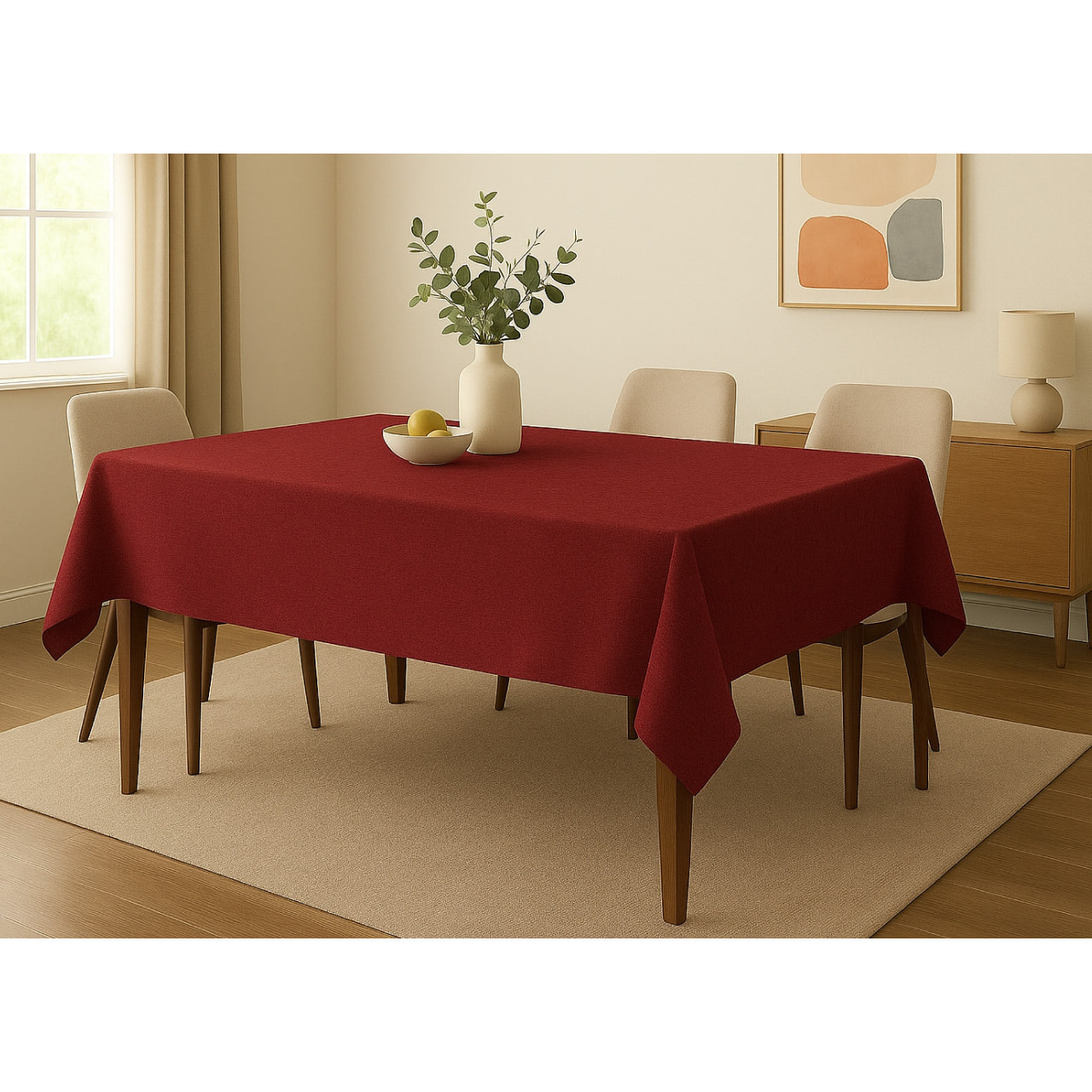 Tovaglia Cucina Soggiorno Antimacchia Idrorepellente Tinta Unita Linen