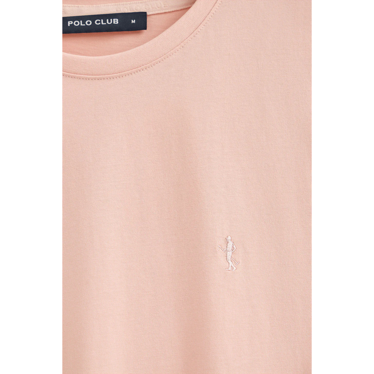 Camiseta color maquillaje básica de cuello redondo y bordado Rigby Best