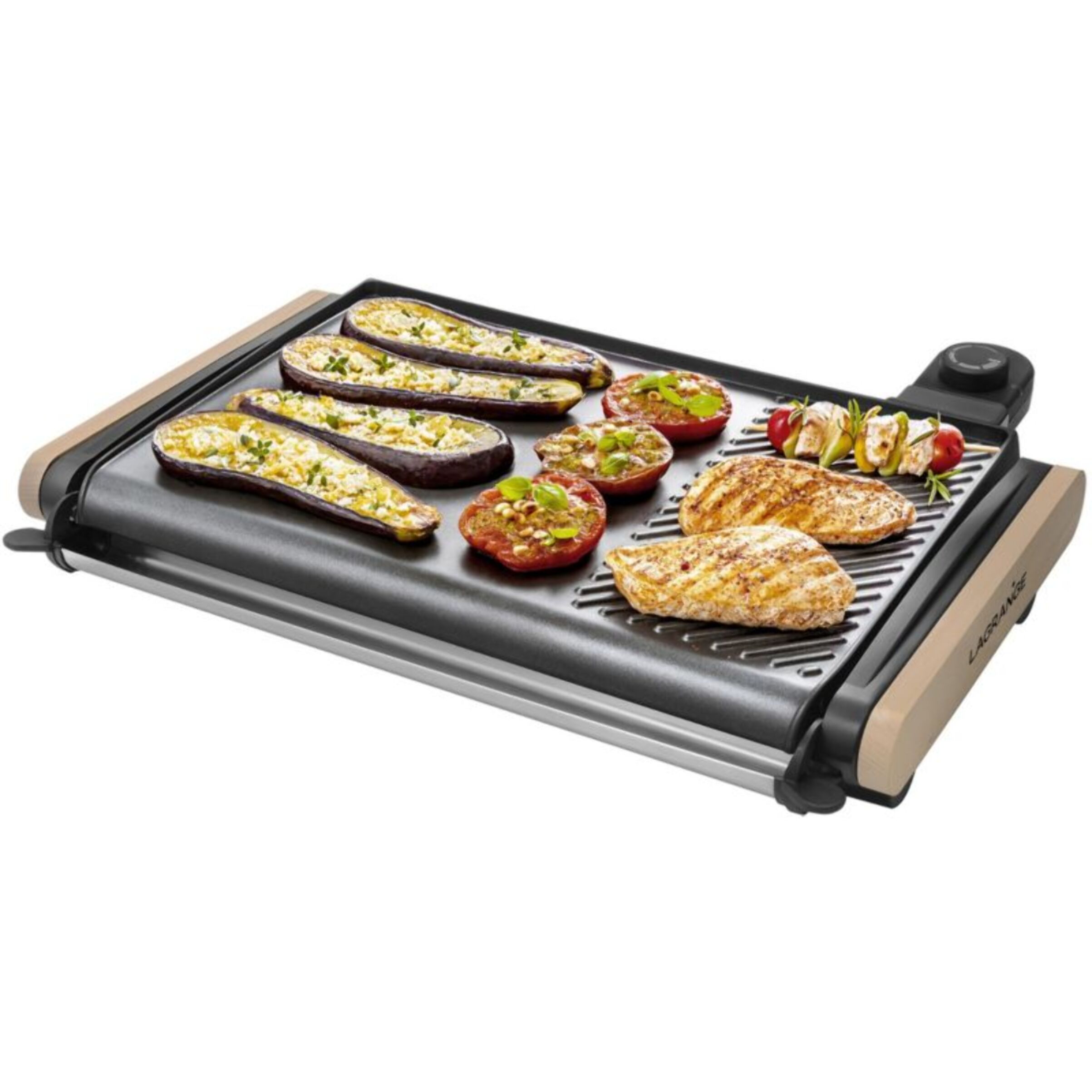 Plancha électrique LAGRANGE 229012 bois clair à poser, 43x28 cm