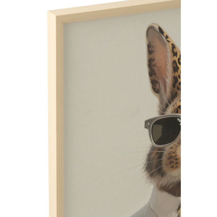 J-Line tableaux lapin - MDF - multicolore - assortiment de 2