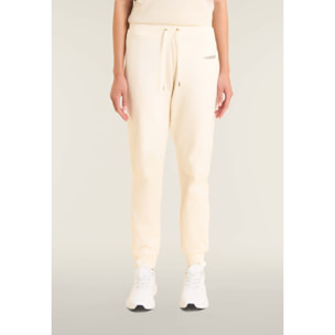 Pantaloni con fondo a costina e bande logate