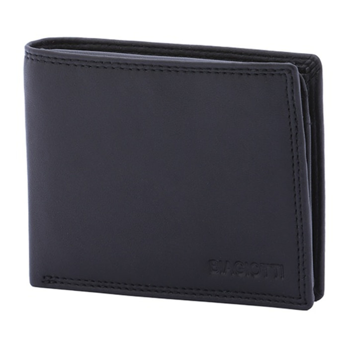 Portafoglio uomo in vera pelle - Modello False - Casual - 12.0 x 9.5 x 3.0 cm