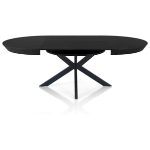 Tomasucci Table ronde extensible STOR en bois noir