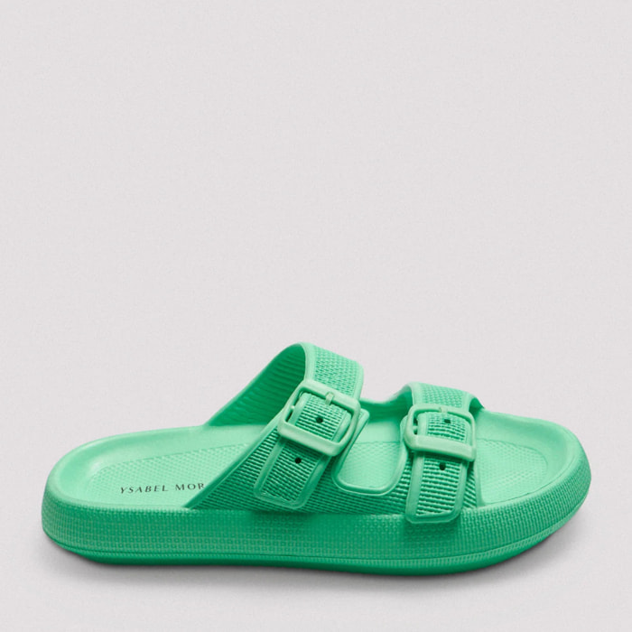 Infradito da spiaggia verdi con fibbie antiscivolo extra comfort