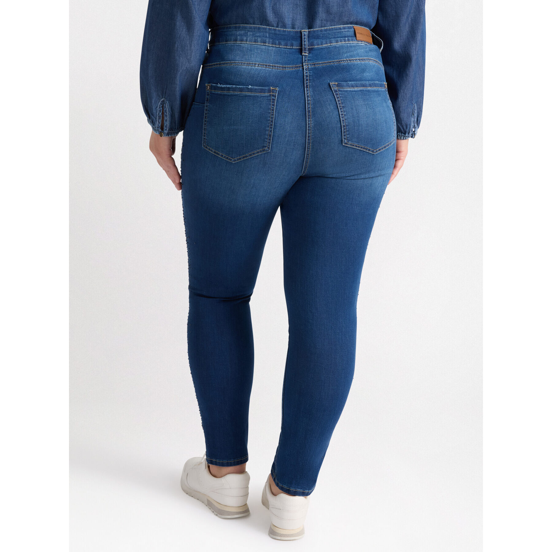 Fiorella Rubino - Jeans skinny con strass - Blu