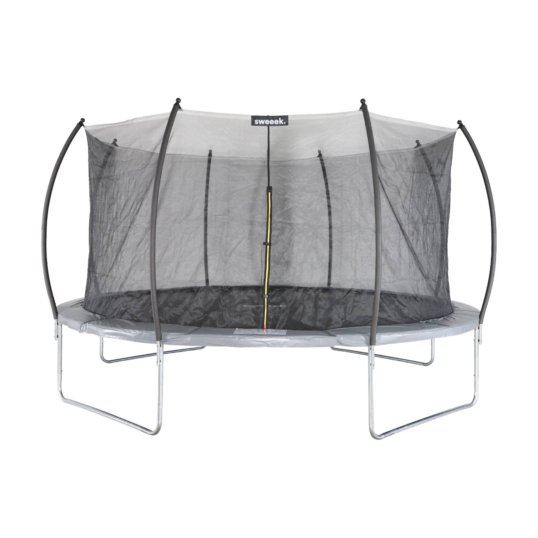 Trampoline rond Ø 490cm gris avec filet de protection intérieur - Jupiter Inner – Nouveau modèle - trampoline de jardin 4.90m 490 cm |Design | Qualité PRO | Normes EU