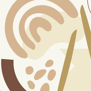 Affiche encadrée feuille noire et soleil doré Affiche + cadre en métal - Noir