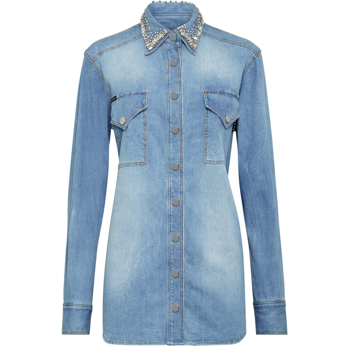 PHILIPP PLEIN Camisa vaquera