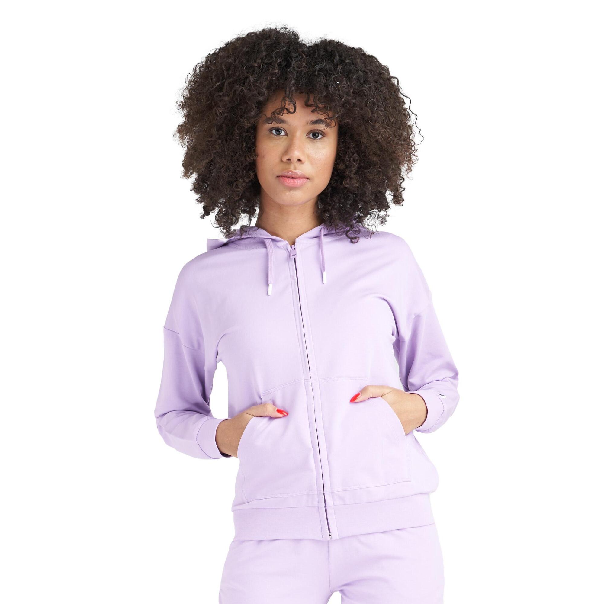 Chándal de mujer neón con capucha y cremallera