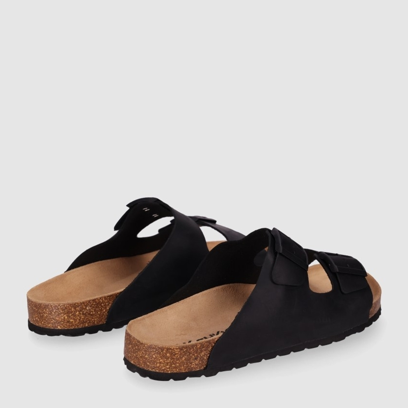 Sandalias de Piel - Negro - Tacón: Bajo