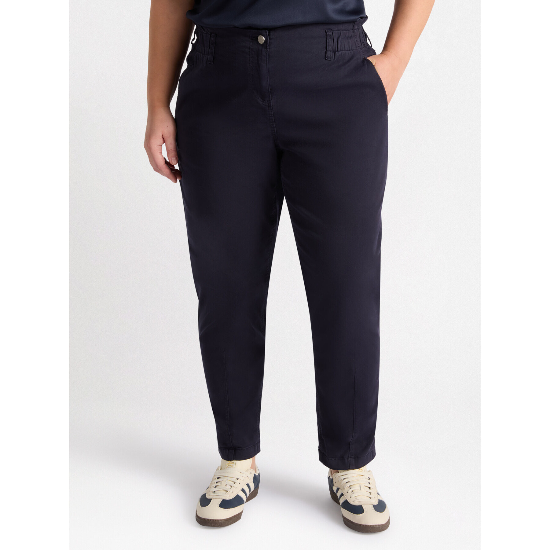 Fiorella Rubino - Pantaloni balloon in cotone - Blu