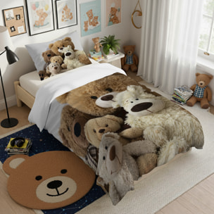 Parure copripiumino stampa in digitale teddy