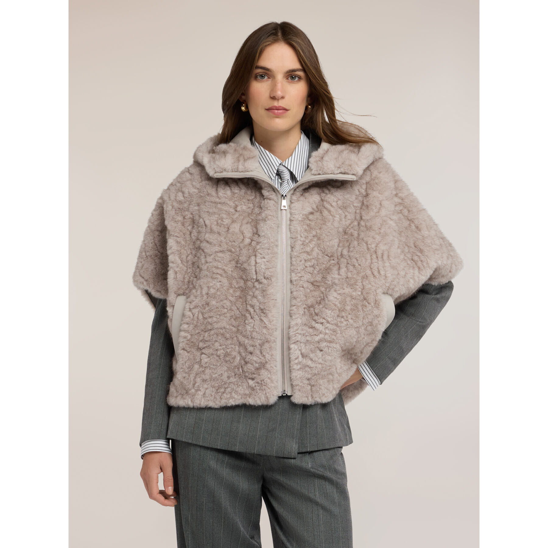 Motivi - Cappa con cappuccio - Beige