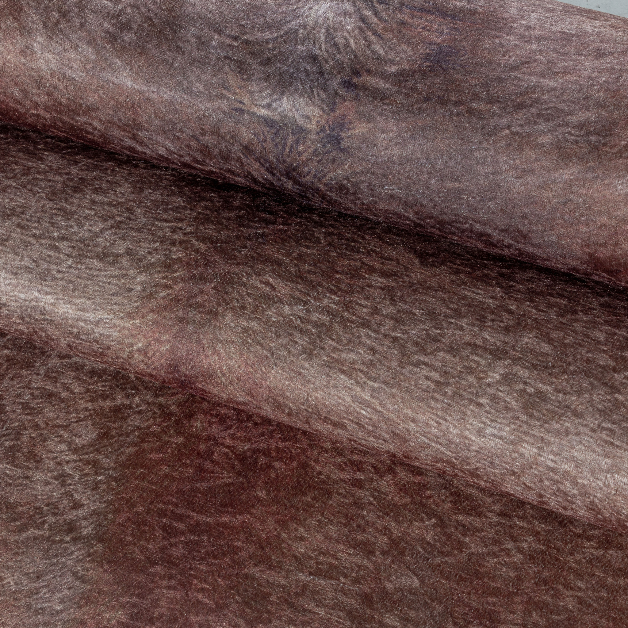 ETOSHA - Tapis imitation peau vache marron