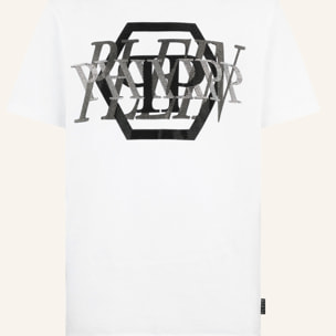 PHILIPP PLEIN Round Neck T-Shirt Logo Stones