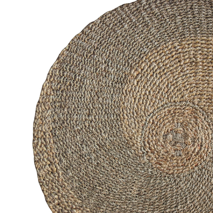 Tapis rond Ivy 120cm en jacinthe d'eau