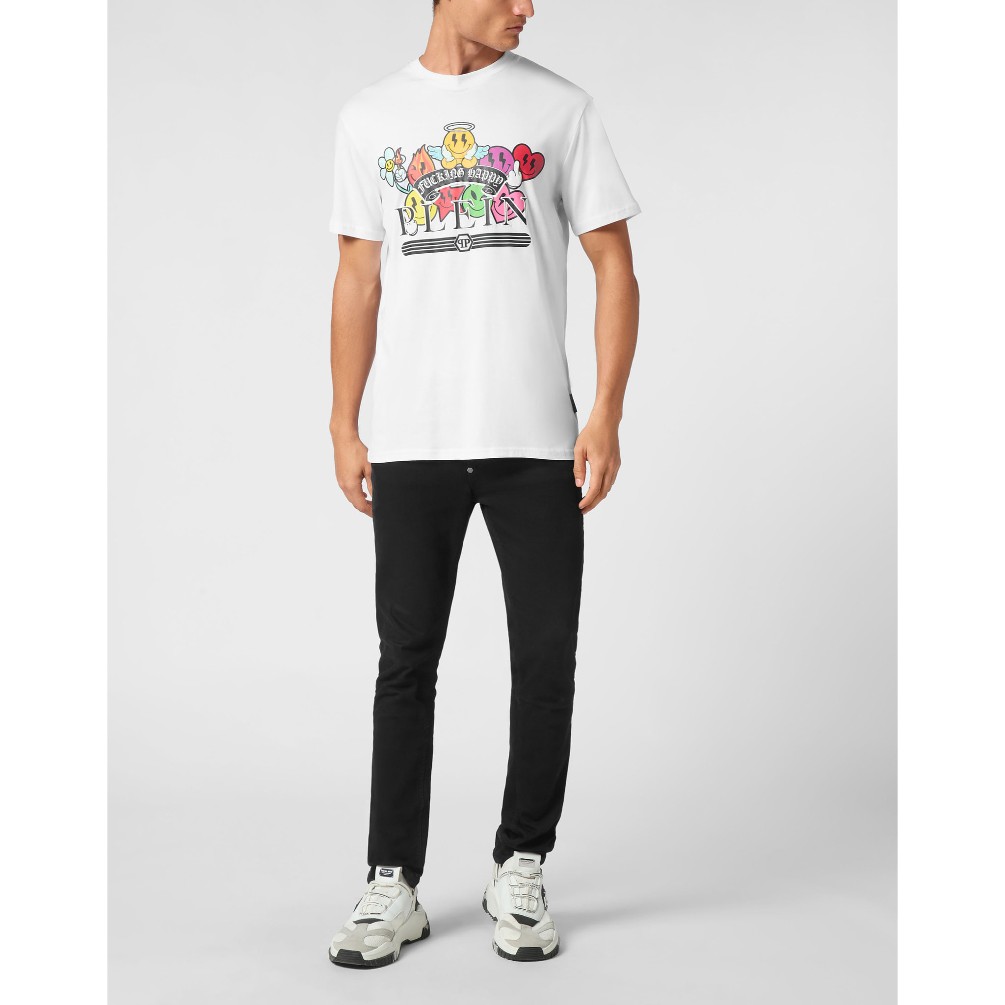 PHILIPP PLEIN Camiseta de cuello redondo y manga corta