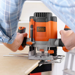 Défonceuse 1200W - 55mm de profondeur de fraisage, diamètre 38mm max, vitesse variable, 28000 trs/min