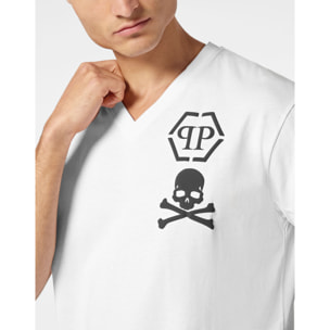 PHILIPP PLEIN Camiseta de cuello de pico SKULL
