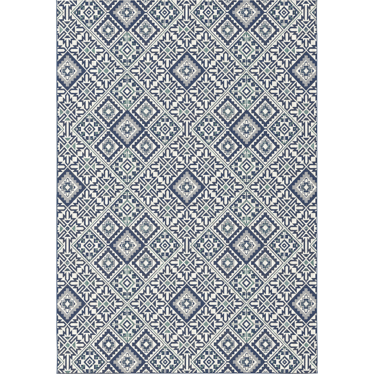 Tapis extérieur tissé kilim rectangle GISO