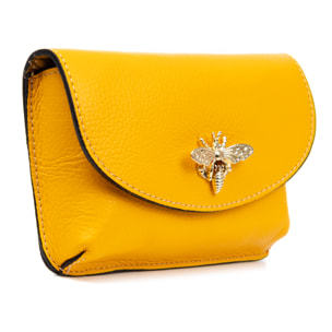 Aquilonia borsa a mano donna. Pelle autentica finitura Dollaro.