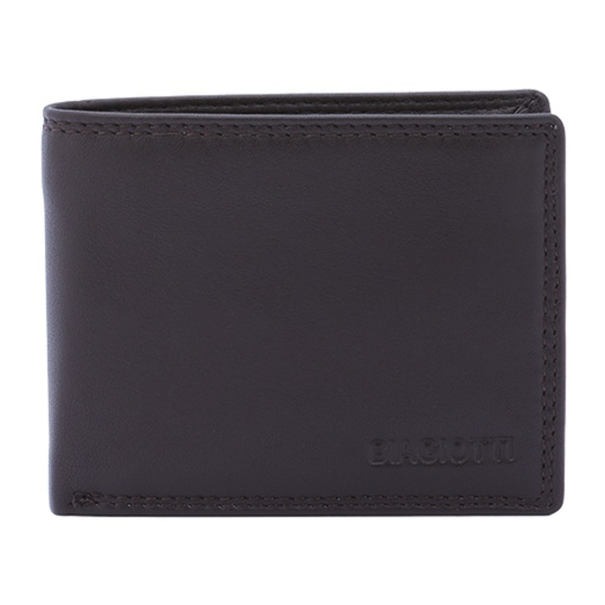 Portafoglio uomo in vera pelle - Modello False - Artigianale - 8.5 x 11.0 x 2.5 cm