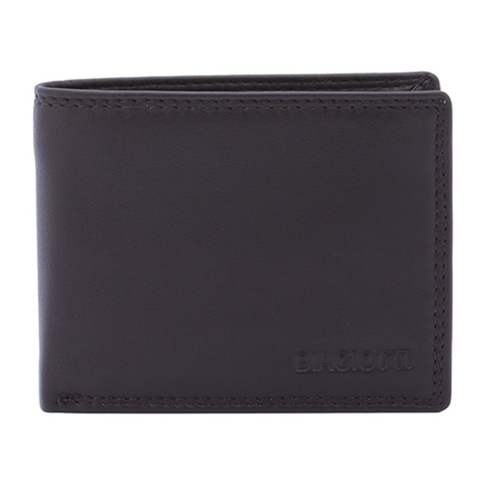 Portafoglio uomo in vera pelle - Modello False - Artigianale - 8.5 x 11.0 x 2.5 cm