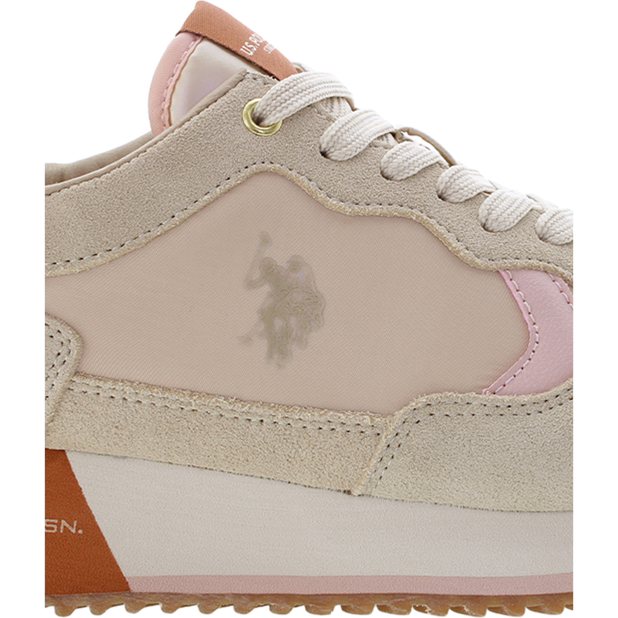 U.S. Polo Assn. - Sneakers SACHA005WDSN2 in camoscio per donna