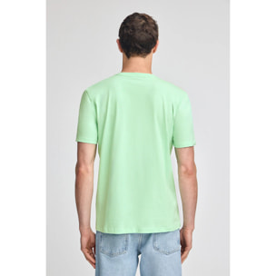 Camiseta color menta básica de cuello redondo y bordado Rigby Best