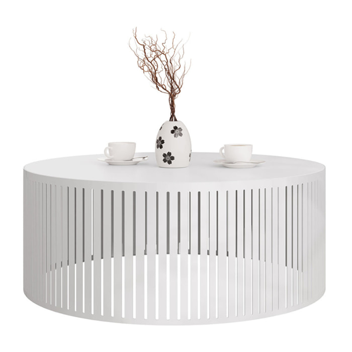 Sally - table basse - blanc - 75 cm - Blanc