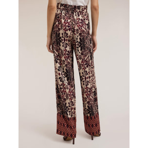 Motivi - Pantaloni palazzo fantasia boho - Marrone