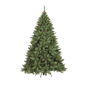 Albero di Natale 150 cm Lapland, Pino artificiale, Albero effetto reale, Alberello natalizio extra folto, 89x89 h150 cm, Verde