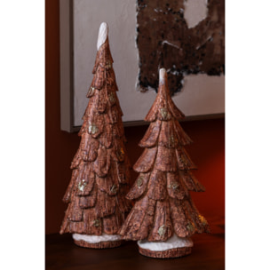 J-Line décoration Arbre Imitation - bois - polyrésine - camel - large