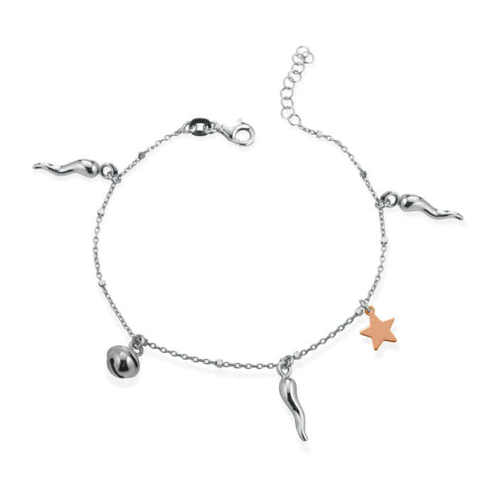 Bracciale Hiriwa 925 Corno Stella Argento Bicolore