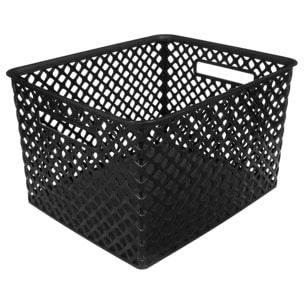 Panier en plastique 19L "Folk" noir