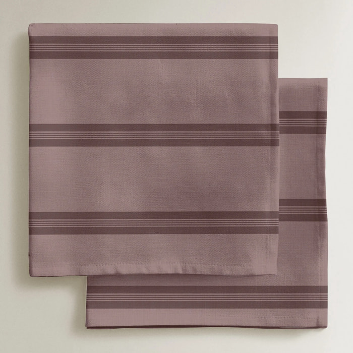 Lot de 4 serviettes Nua Rose poudré